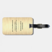 Moderne Elegante einfache Imitate Gold Brushed Met Gepäckanhänger (Rückseite horizontal)