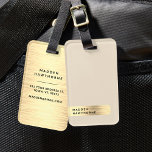 Moderne Elegante einfache Imitate Gold Brushed Met Gepäckanhänger<br><div class="desc">Moderne elegante Imitats Gold Brushed Metal Gepäckmarke.</div>