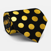 Moderne elegante, einfache, klassische Black Gold  Krawatte (Gerollt)