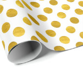 Moderne elegante, einfache, klassische weiße Goldp Geschenkpapier (Rolleneckpunkt)