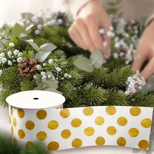 Moderne elegante, einfache, klassische weiße Goldp Satinband