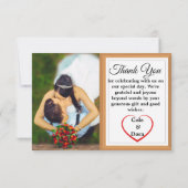 Moderne Elegante Einfache Liebe Minimalistisches F Dankeskarte (Rückseite)