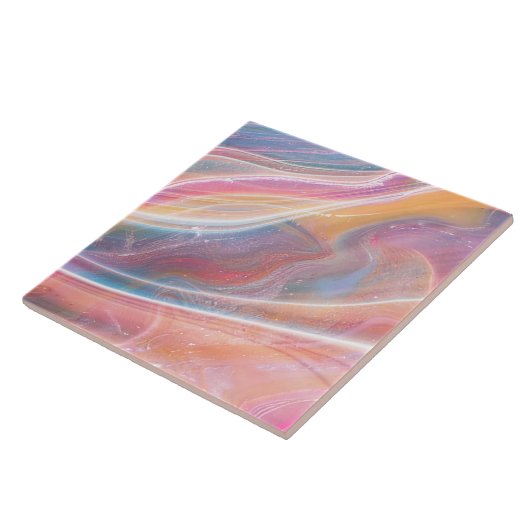 Moderne Elegante, einfache Marmorplatte Rosa Fliese (Seite)