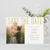 Moderne Elegante Einfache Minimalistische Foto Hoc Save The Date (Stehend Vorderseite)