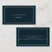 Moderne Elegante, einfache Minimalistische Rahmen Visitenkarte (Vorne/Hinten)