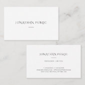 Moderne Elegante einfache Minimalistische Vorlage Visitenkarte (Vorne/Hinten)