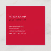 Moderne Elegante einfache Mit Monogramm Yoga Quadratische Visitenkarte (Rückseite)