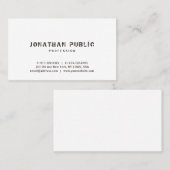 Moderne Elegante einfache moderne Berufliche Vorla Visitenkarte (Vorne/Hinten)