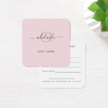 Moderne elegante, einfache Monogram-Blush-Geschenk