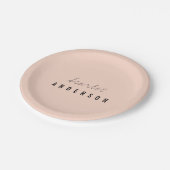 Moderne, elegante, einfache Pastellfarben Pappteller (Schrägansicht)