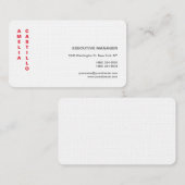 Moderne Elegante, einfache Premium Linen Visitenkarte (Vorne/Hinten)