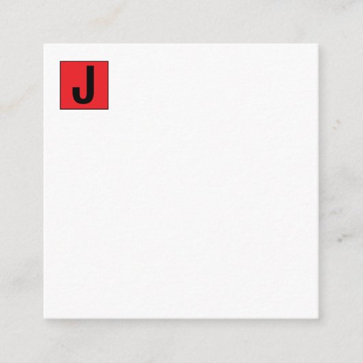 Moderne elegante einfache professionelle Monogramm Begleitkarte (Vorderseite)