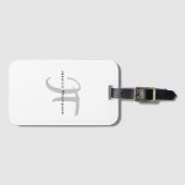 Moderne elegante einfache professionelle Monogramm Gepäckanhänger (Vorderseite (Horizontal))