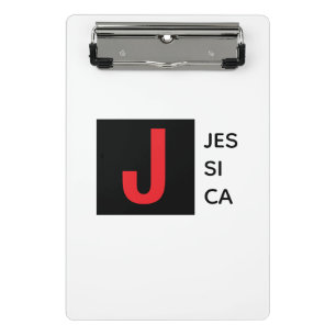 Moderne Elegante Einfache Professionelle Monogramm Mini Klemmbrett