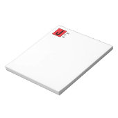 Moderne elegante einfache professionelle Monogramm Notizblock (Rotiert)