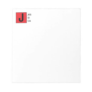 Moderne elegante einfache professionelle Monogramm Notizblock