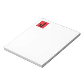 Moderne elegante einfache professionelle Monogramm Notizblock (Rotiert)