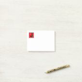 Moderne elegante einfache professionelle Monogramm Post-it Klebezettel (Auf Schreibtisch)