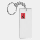 Moderne elegante einfache professionelle Monogramm Schlüsselanhänger (Vorderseite links)