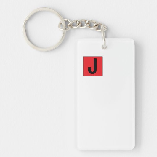 Moderne elegante einfache professionelle Monogramm Schlüsselanhänger (Vorderseite)