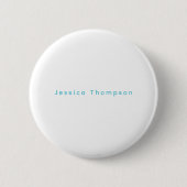 Moderne elegante einfache professionelle Namen Button (Vorderseite)