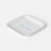 Moderne elegante einfache professionelle Namen Pappteller (Gewinkelt)