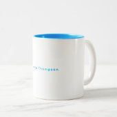 Moderne elegante einfache professionelle Namen Zweifarbige Tasse (VorderseiteRechts)