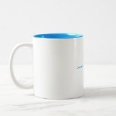Moderne elegante einfache professionelle Namen Zweifarbige Tasse (Links)