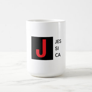 Moderne elegante einfache professionelle Namensmon Kaffeetasse