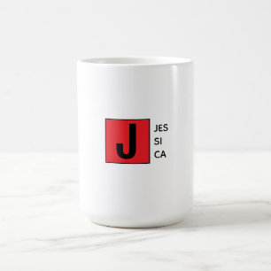 Moderne elegante einfache professionelle Namensmon Kaffeetasse
