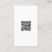 Moderne elegante einfache QR-Code-Vorlage Vertikal Visitenkarte (Rückseite)