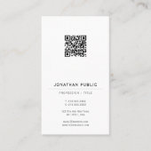 Moderne elegante einfache QR-Code-Vorlage Vertikal Visitenkarte (Vorderseite)