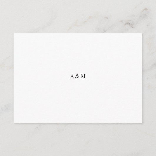 Moderne Elegante, einfache Red Heart Wedding Detai Begleitkarte (Rückseite)