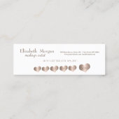 Moderne Elegante einfache Rose Goldene Herzen, Wei Treuekarte (Rückseite)