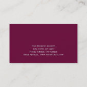 Moderne elegante, einfache Schlichte Visitenkarte (Rückseite)