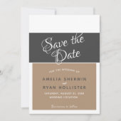 Moderne, elegante, einfache Script-Save the Date-K Einladung (Vorderseite)