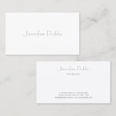 Moderne Elegante einfache Vorlage Moderne Beruflic Visitenkarte (Vorne/Hinten)