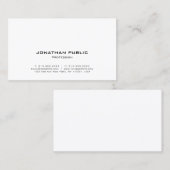 Moderne elegante einfache Vorlage Professional Visitenkarte (Vorne/Hinten)