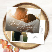 Moderne Elegante Einfache Zweierfeier Dankeskarte