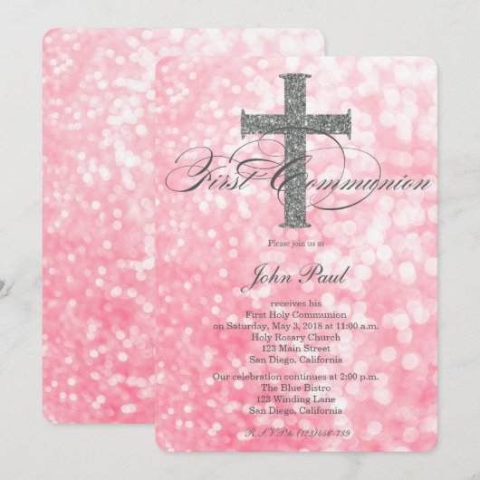 Moderne elegante einladung (Vorne/Hinten)