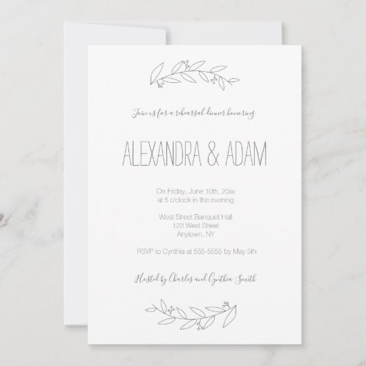 Moderne elegante einladung (Vorderseite)