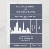 Moderne elegante Einladung nach New York City Skyl (Vorderseite)