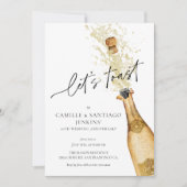 Moderne elegante Einladung zum 50. Hochzeitstag (Vorderseite)