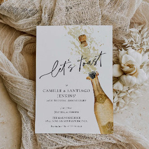 Moderne elegante Einladung zum 50. Hochzeitstag