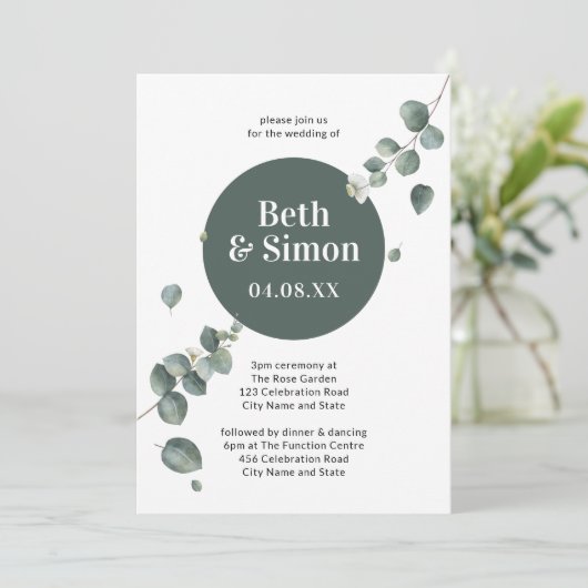 Moderne elegante Einladung zum Botanischen Zirkel (Stehend Vorderseite)