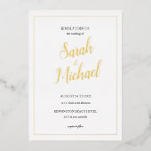 Moderne Elegante Einladung zur Hochzeit (Vorderseite)