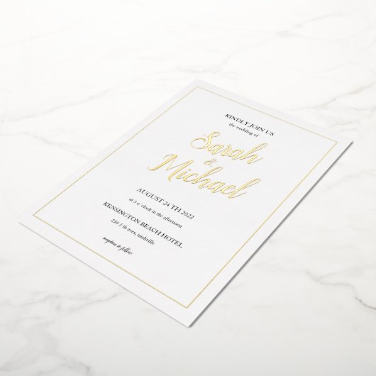 Moderne Elegante Einladung zur Hochzeit (Gedreht)