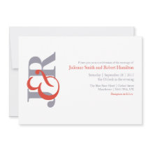 Moderne, elegante Einladung zur Hochzeit von Monog