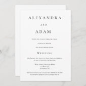 Moderne, elegante Einladungen für ein einfaches Pr (Vorne/Hinten)