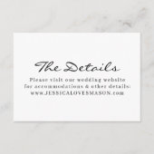 Moderne elegante Einsteckkarte für die Hochzeitsse Begleitkarte (Vorderseite)